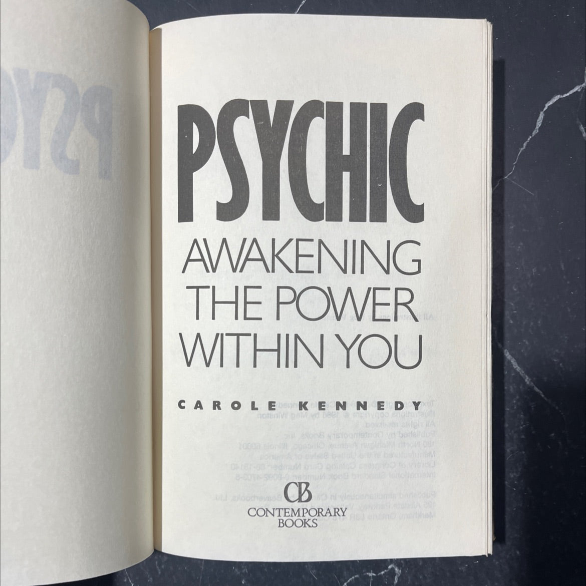 psychic awakening the power within you book, by carole kennedy, 1988 Hardcover image 2