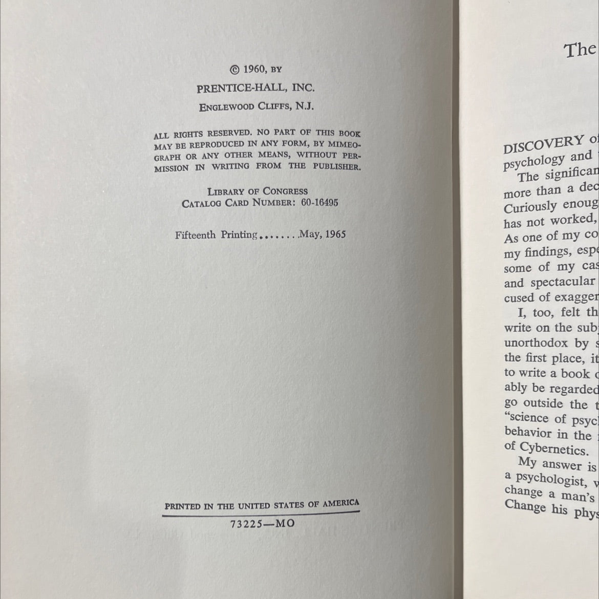 psycho-cybernetics a new way to get more living out of life book, by maxwell maltz, m.d., 1965 Hardcover image 3