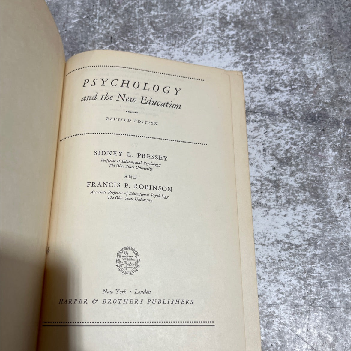 psychology and the new education book, by sidney l. pressey, francis p. robinson, 1944 Hardcover image 2