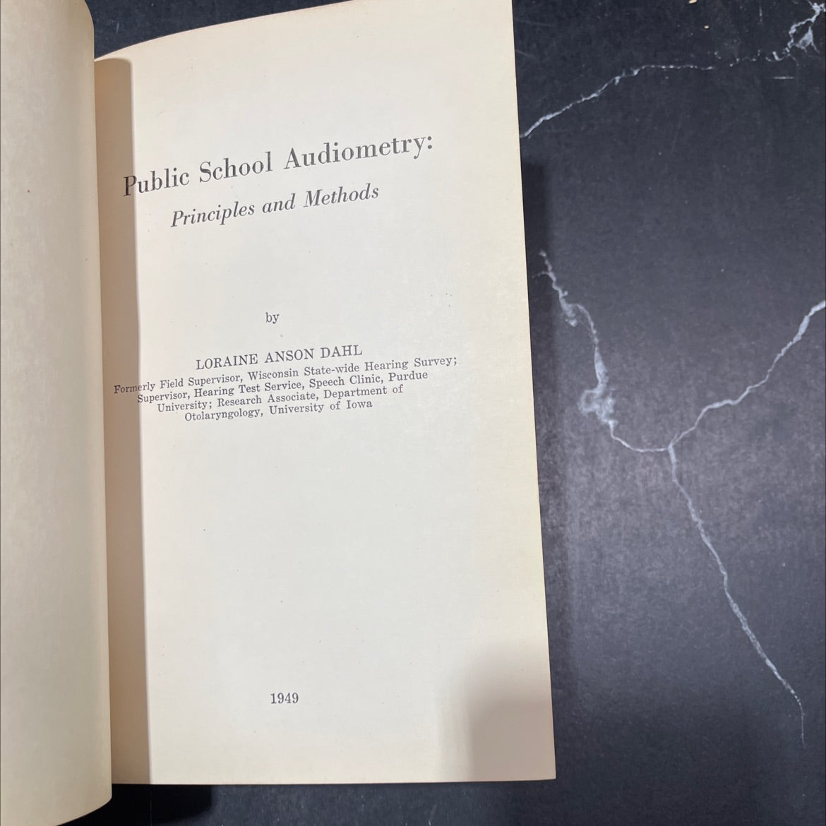public school audiometry: principles and methods book, by loraine anson dahl, 1949 Hardcover image 2