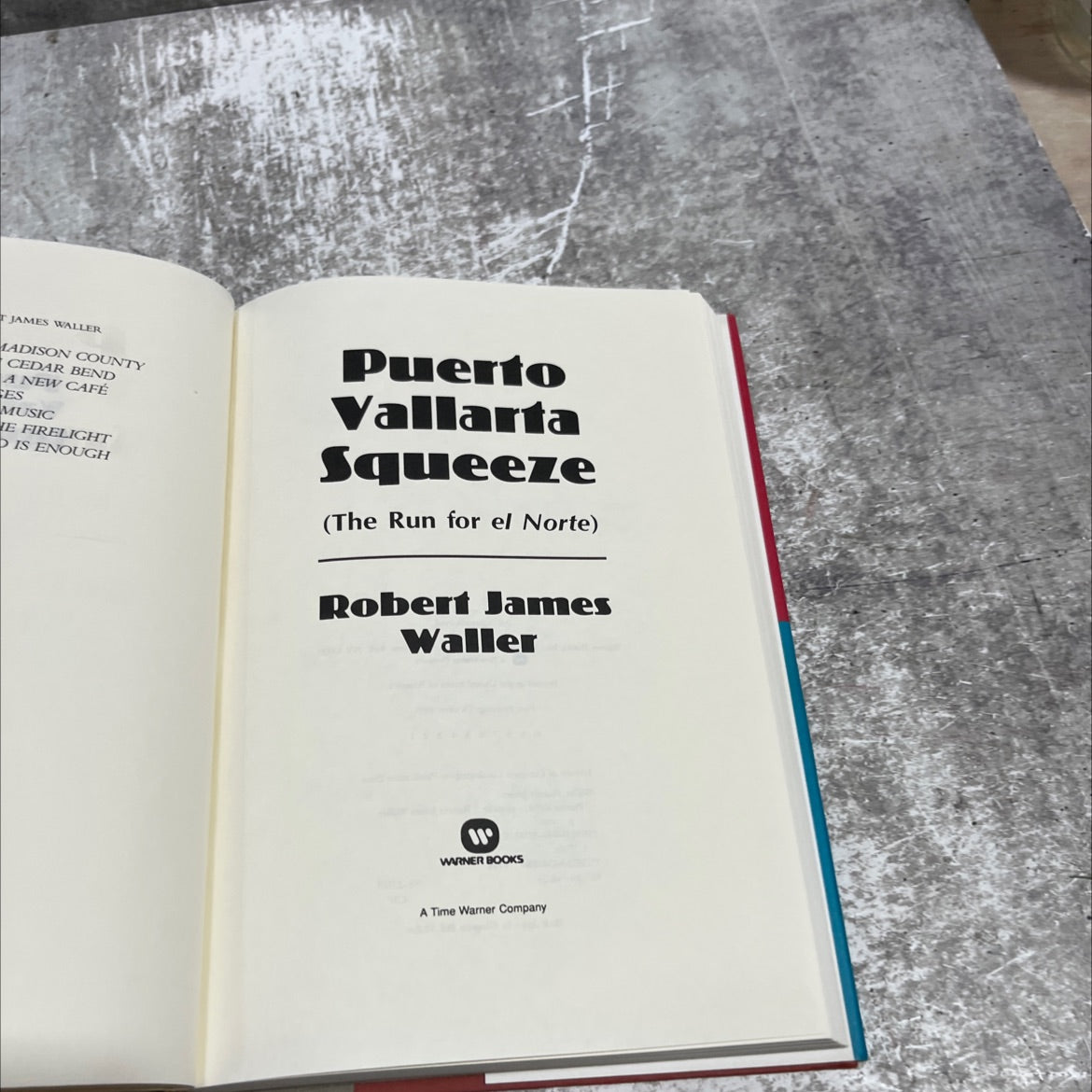 puerto vallarta squeeze book, by robert james waller, 1995 Hardcover image 2