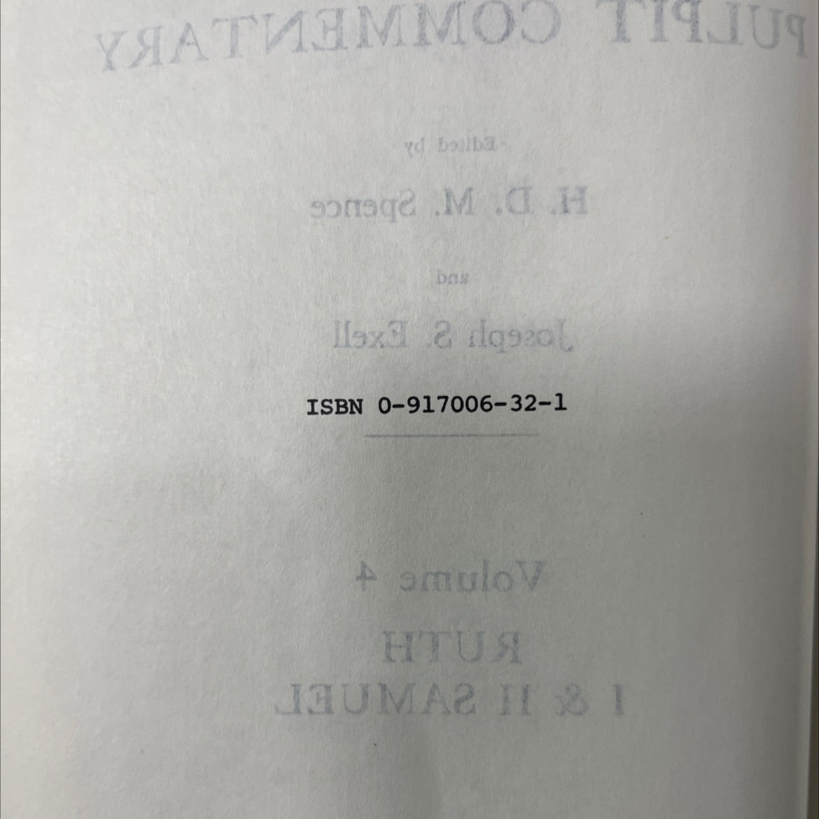 pulpit commentary on ruth i & ii samuel book, by h. d. m. spence, joseph s. exell, 1970 Hardcover image 3
