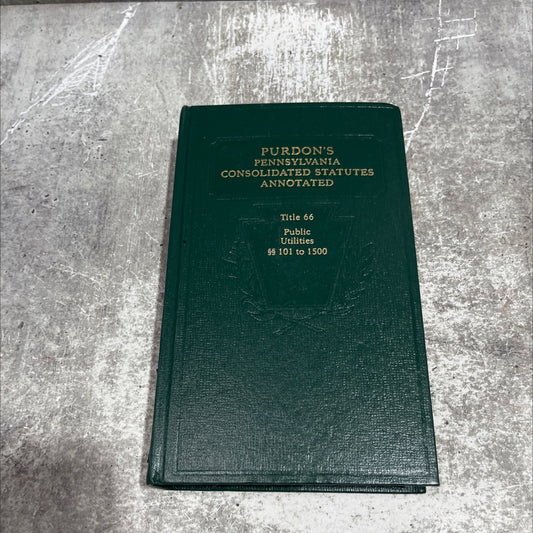 purdon's pennsylvania consolidated statutes annotated book, by unknown, 2000 Hardcover image 1
