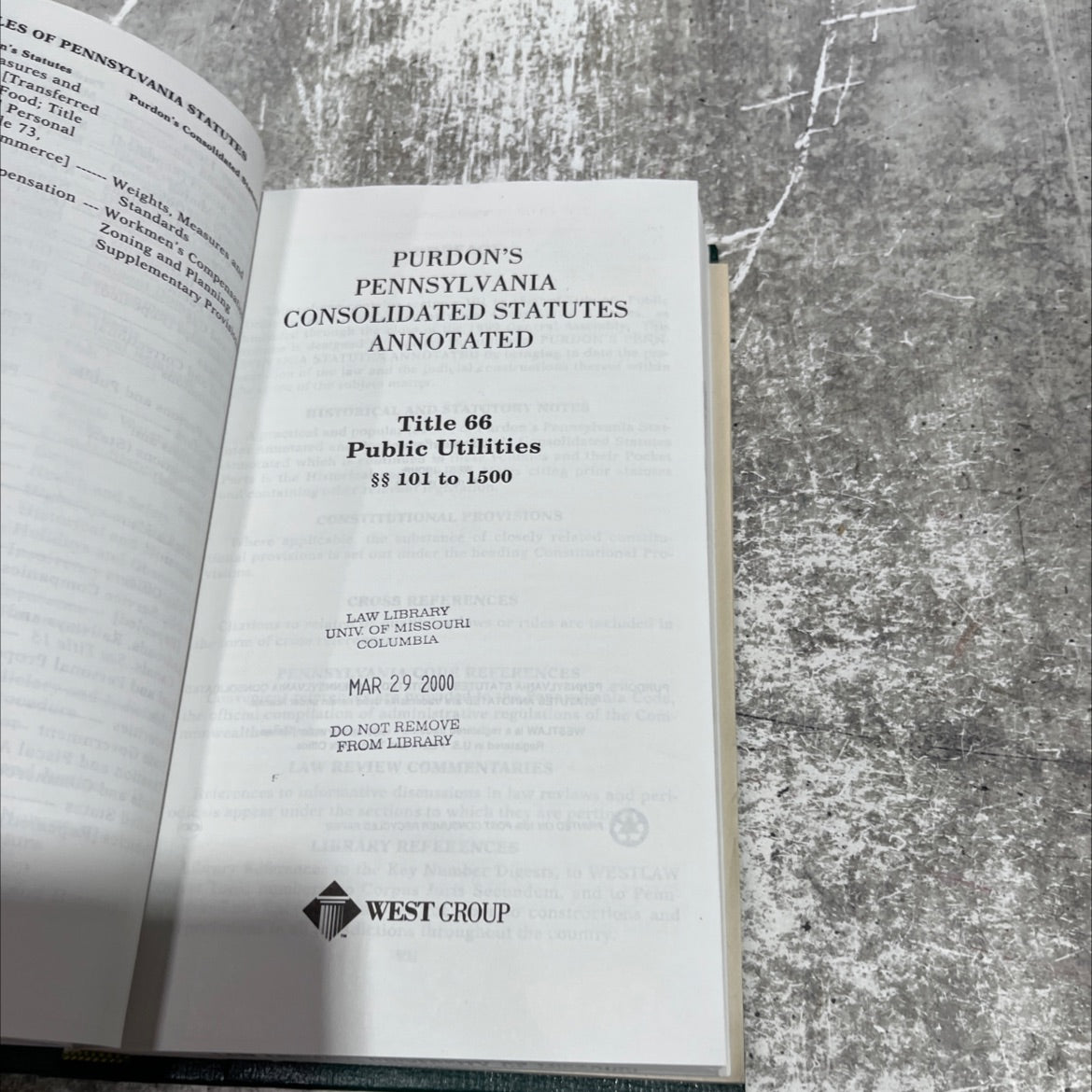 purdon's pennsylvania consolidated statutes annotated book, by unknown, 2000 Hardcover image 2