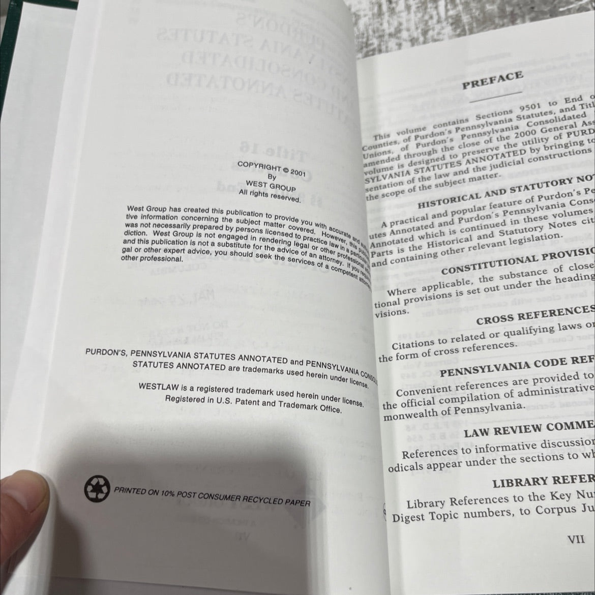 purdon's pennsylvania statutes and consolidated statutes annotated book, by unknown, 2001 Hardcover image 3