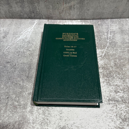 purdon's pennsylvania statutes and consolidated statutes annotated book, by unknown, 2001 Hardcover image 1