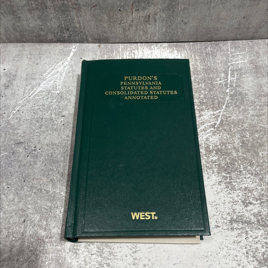purdon's pennsylvania statutes and consolidated statutes annotated book, by unknown, 2012 Hardcover image 1