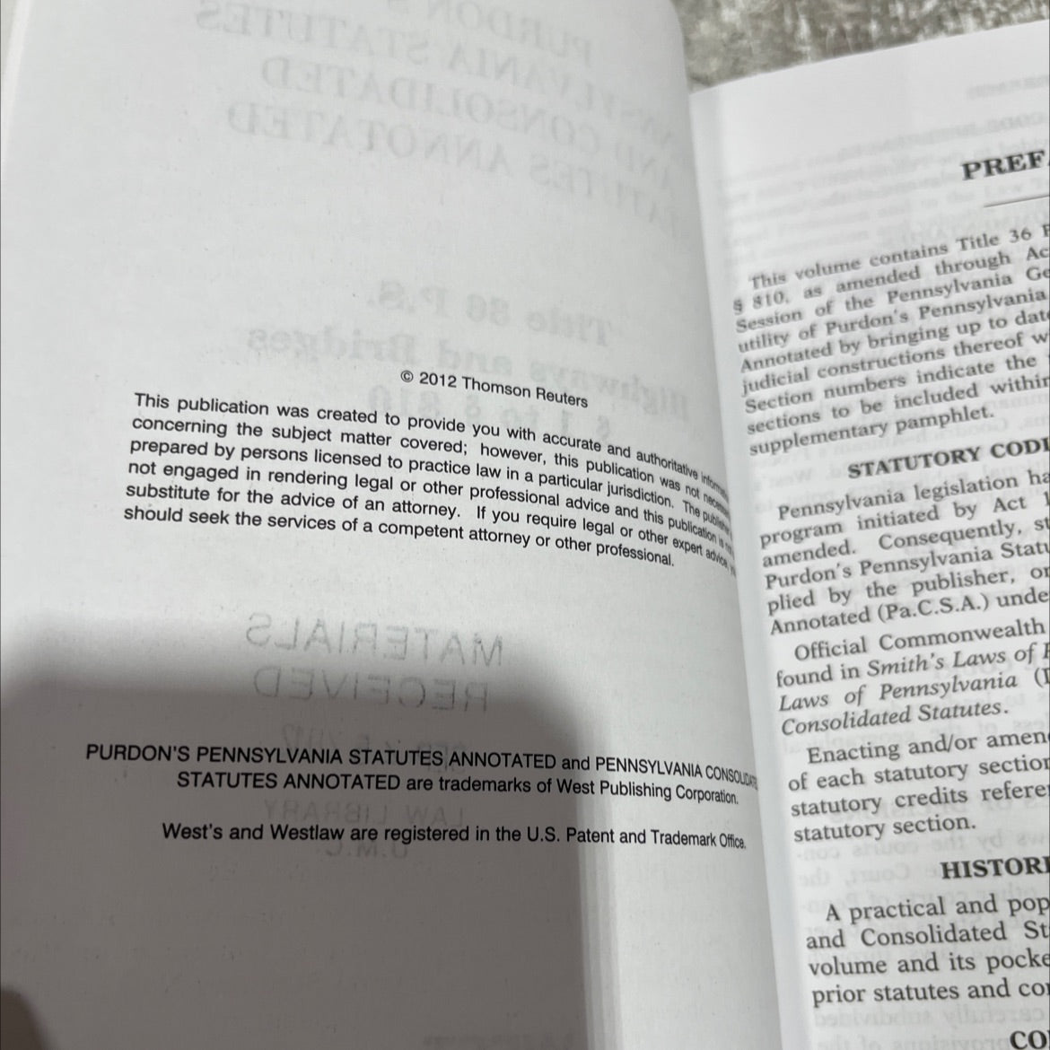 purdon's pennsylvania statutes and consolidated statutes annotated book, by unknown, 2012 Hardcover image 3
