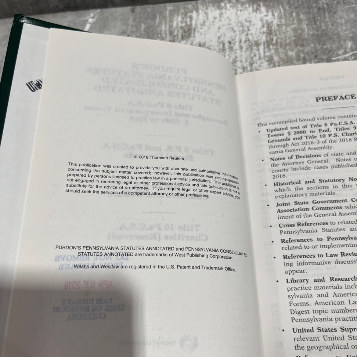 purdon's pennsylvania statutes and consolidated statutes annotated book, by unknown, 2016 Hardcover image 3