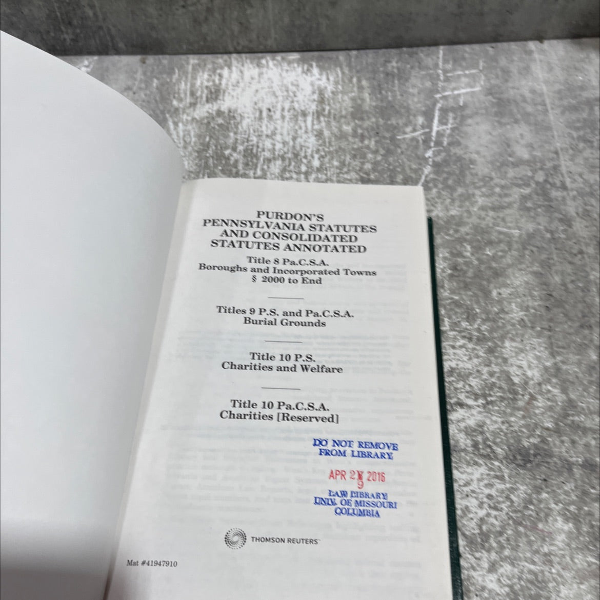 purdon's pennsylvania statutes and consolidated statutes annotated book, by unknown, 2016 Hardcover image 2