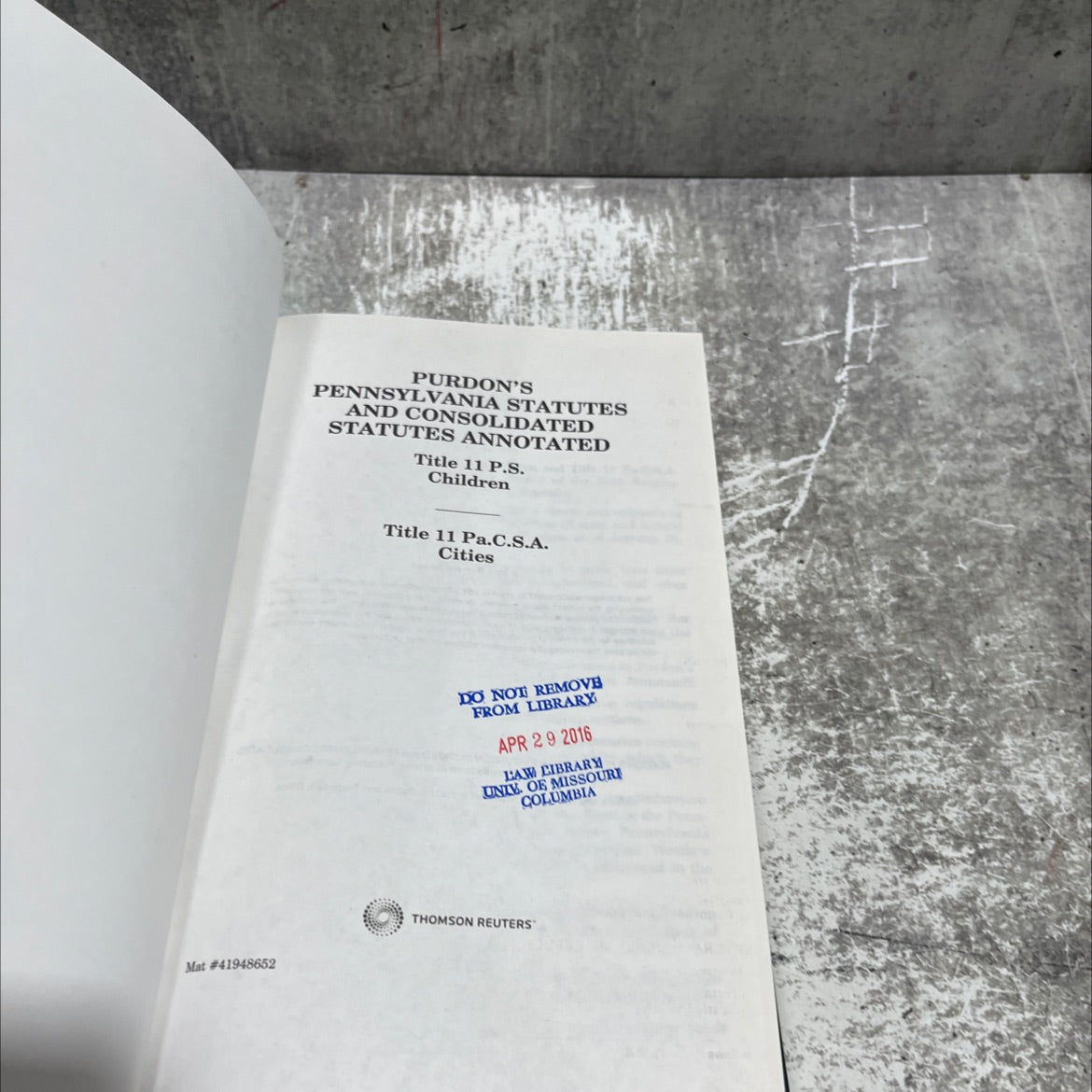 purdon's pennsylvania statutes and consolidated statutes annotated book, by Thomson Reuters, 2016 Hardcover image 2