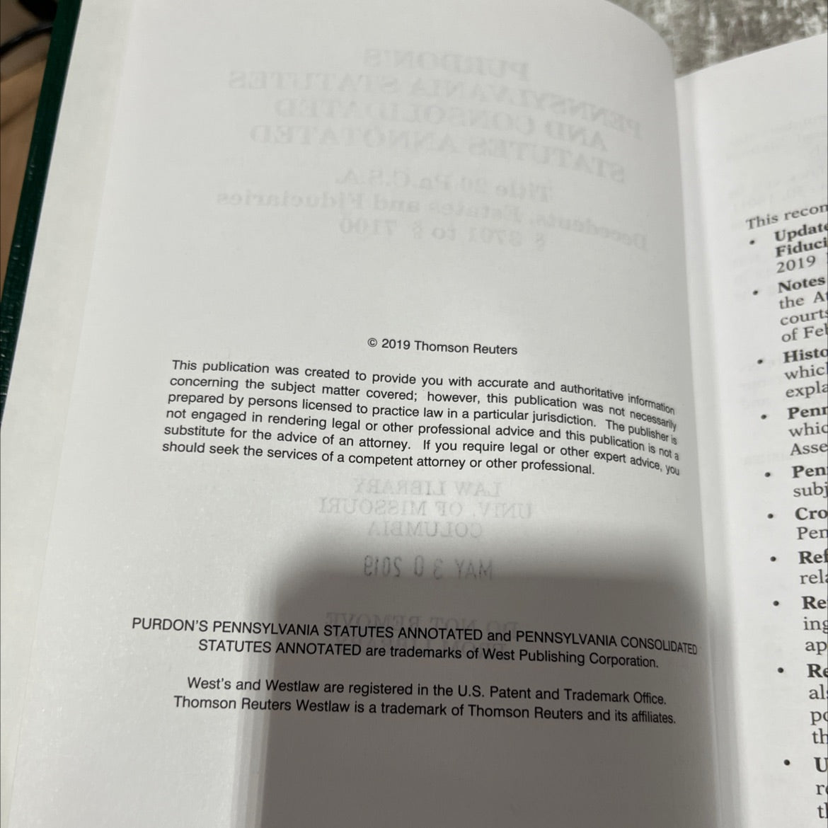 purdon's pennsylvania statutes and consolidated statutes annotated book, by Thomson Reuters, 2019 Hardcover image 3