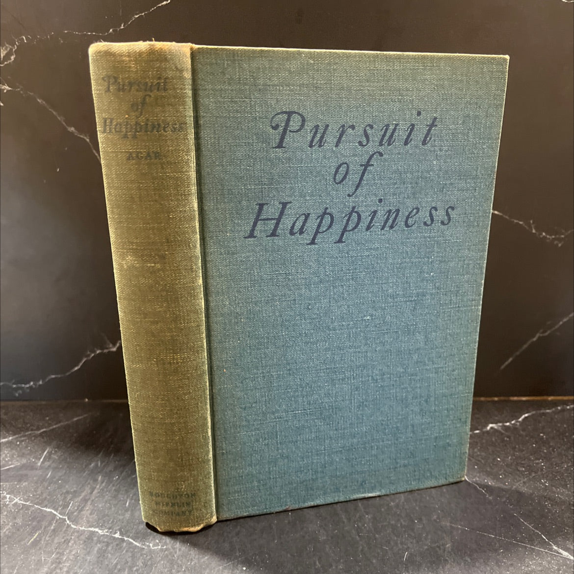 pursuit of happiness the story of american democracy book, by herbert agar, 1938 Hardcover image 1