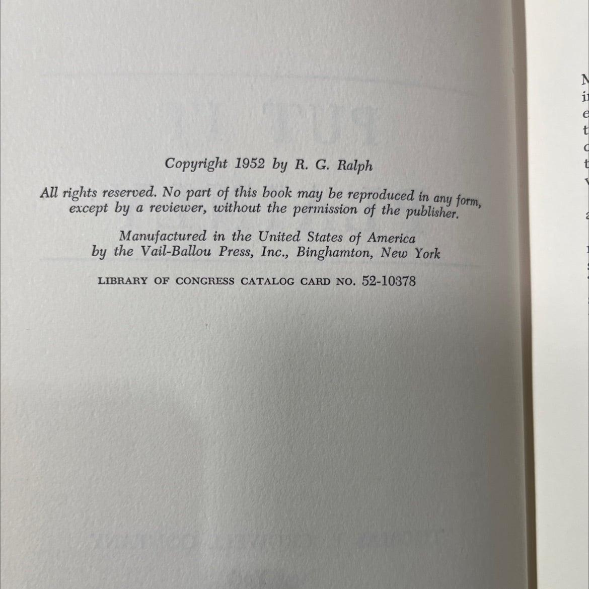 put it plainly book, by r. g. ralph, 1952 Hardcover image 3