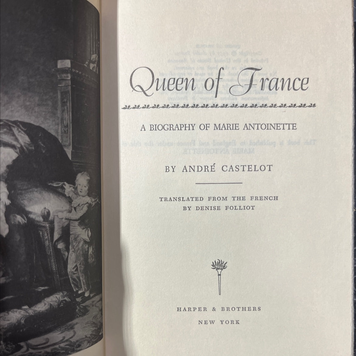 queen of france book, by andré castelot, 1957 Hardcover image 2