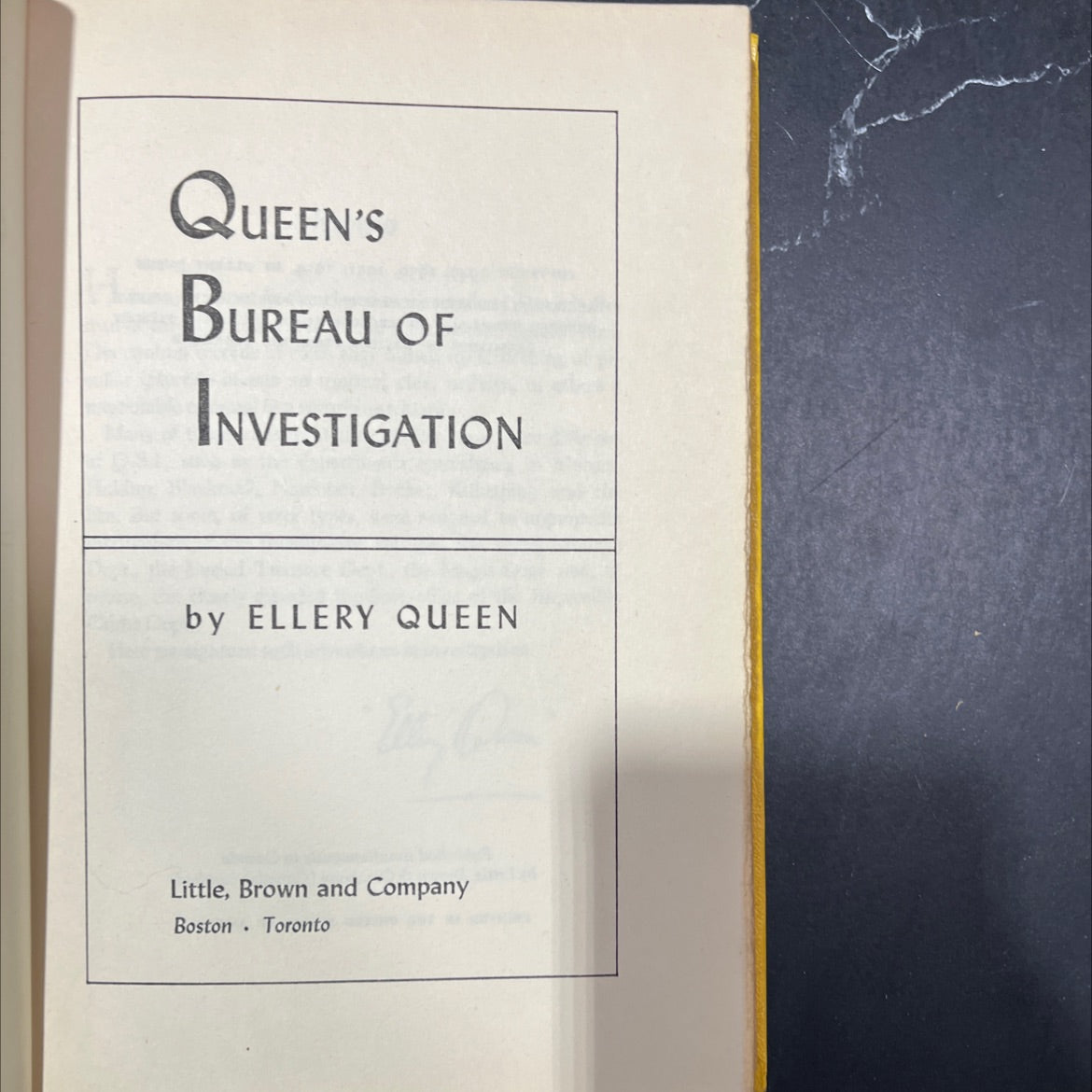 queen's bureau of investig investigation book, by ellery queen, 1954 Hardcover image 2