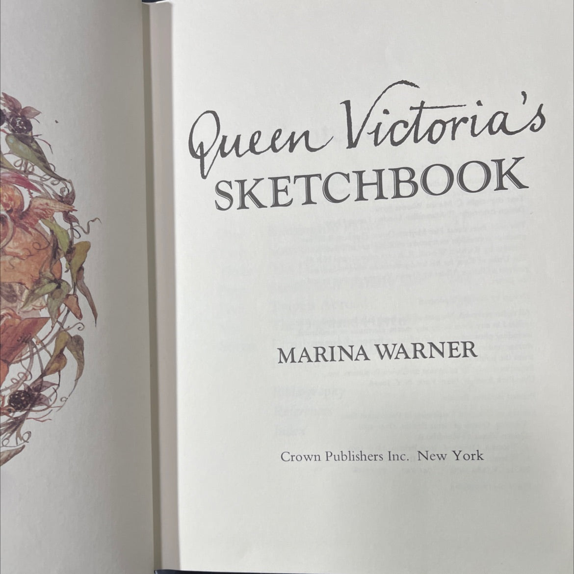 queen victoria's sketchbook book, by marina warner, 1979 Hardcover image 2