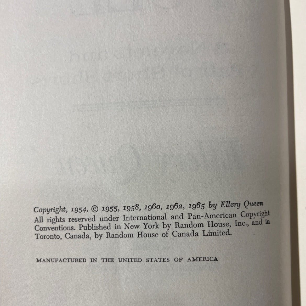 queens full 3 novelets and a pair of short shorts book, by ellery queen, 1965 Hardcover image 3