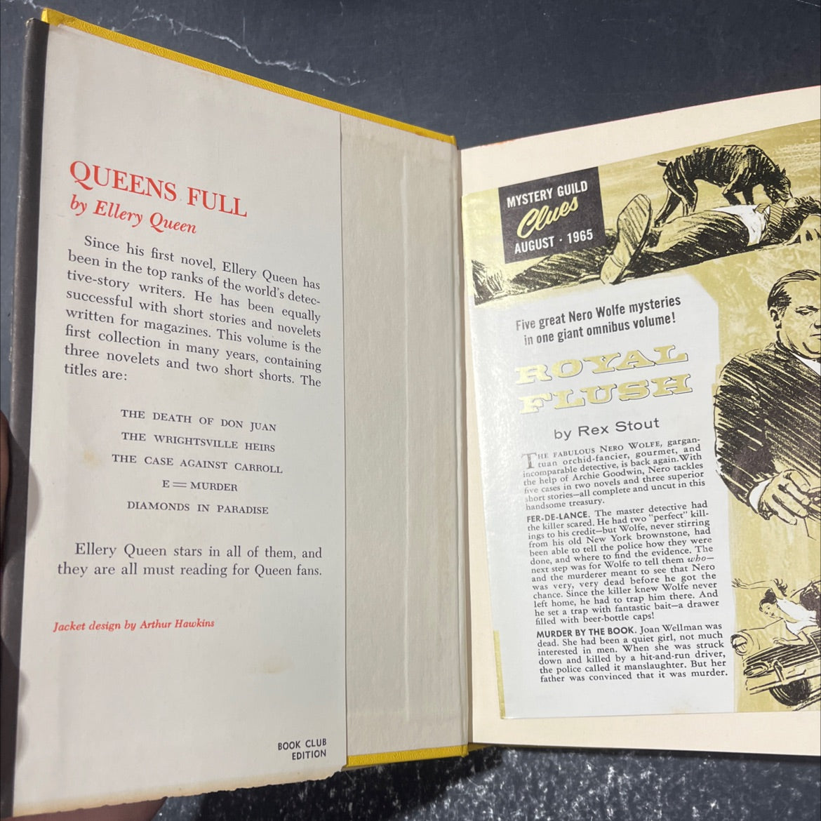 queens full 3 novelets and a pair of short shorts book, by ellery queen, 1965 Hardcover image 4