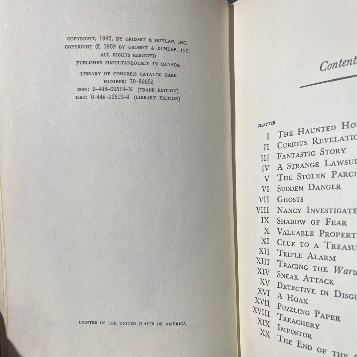 quest of the missing map book, by carolyn keene, 1969 Hardcover image 3