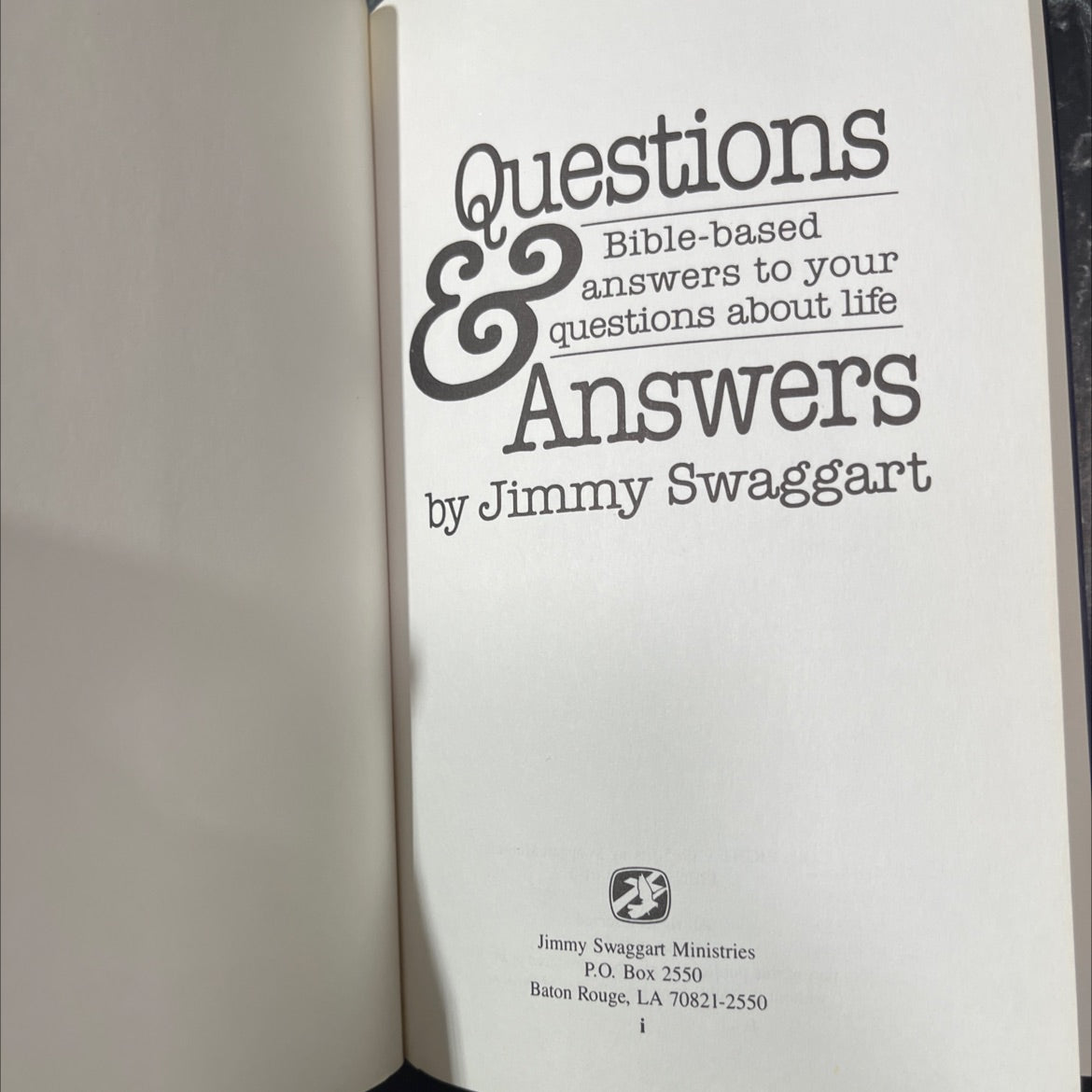 questions & bible-based answers to your questions about life book, by Jimmy Swaggart, 1985 Hardcover image 2