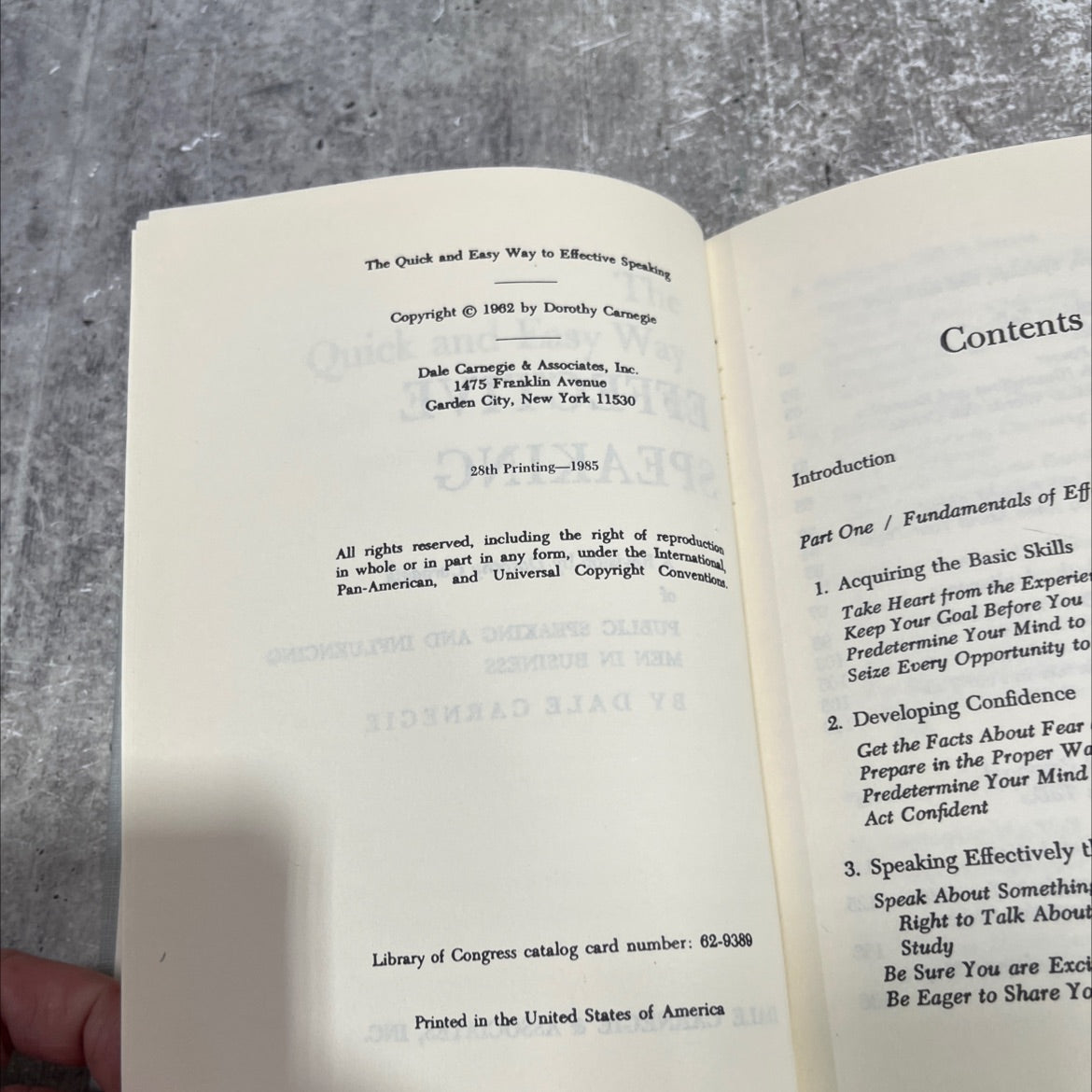 quick and easy way to effective speaking book, by dorothy carnegie, 1985 Hardcover image 3