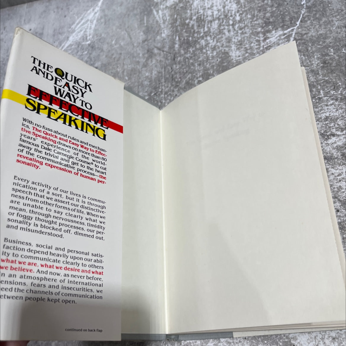 quick and easy way to effective speaking book, by dorothy carnegie, 1990 Hardcover image 4