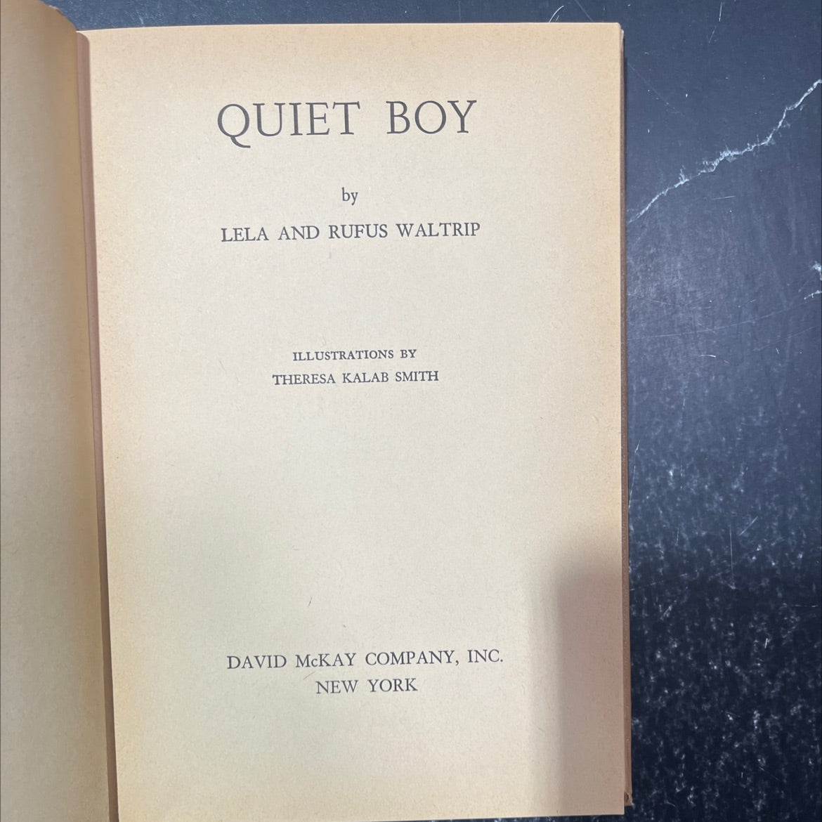 quiet boy book, by lela and rufus waltrip, 1962 Hardcover image 2