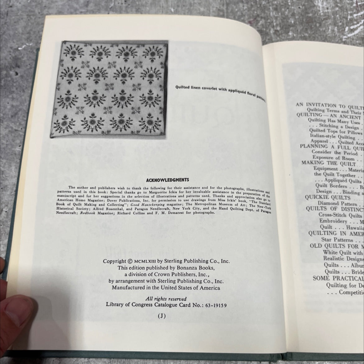 quilting as a hobby book, by dorothy bright bill, 1963 Hardcover image 3