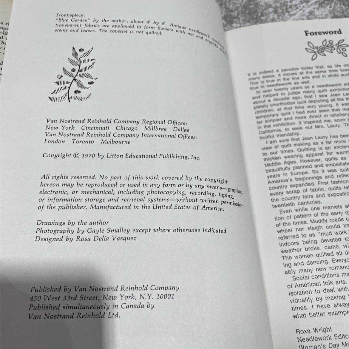 quilts & coverlets a contemporary approach book, by jean ray laury, 1970 Hardcover image 3