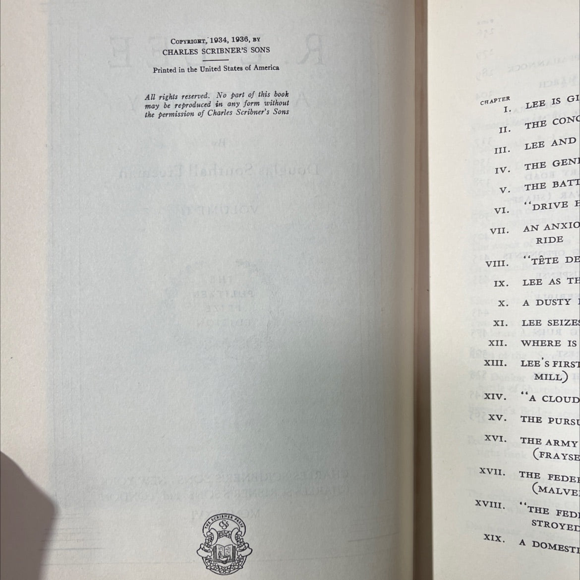 r. e. lee a biography book, by douglas southall freeman, 1936 Hardcover image 3