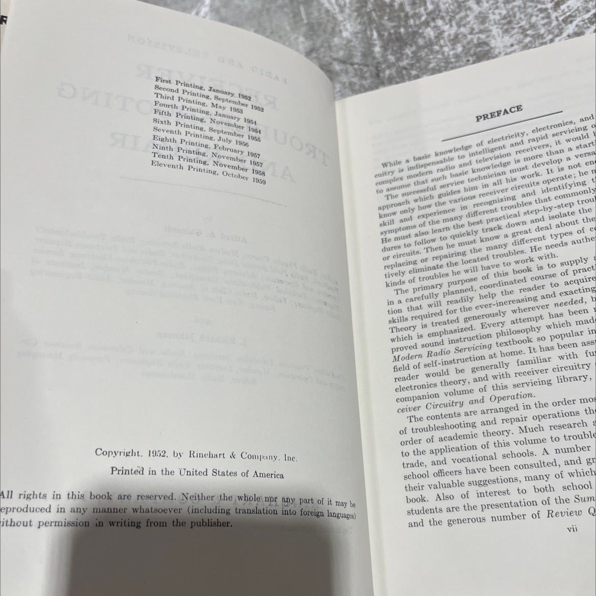 radio and television receiver troubleshooting and repair book, by alfred a. ghirardi, j. richard johnson, 1959 Hardcover image 3