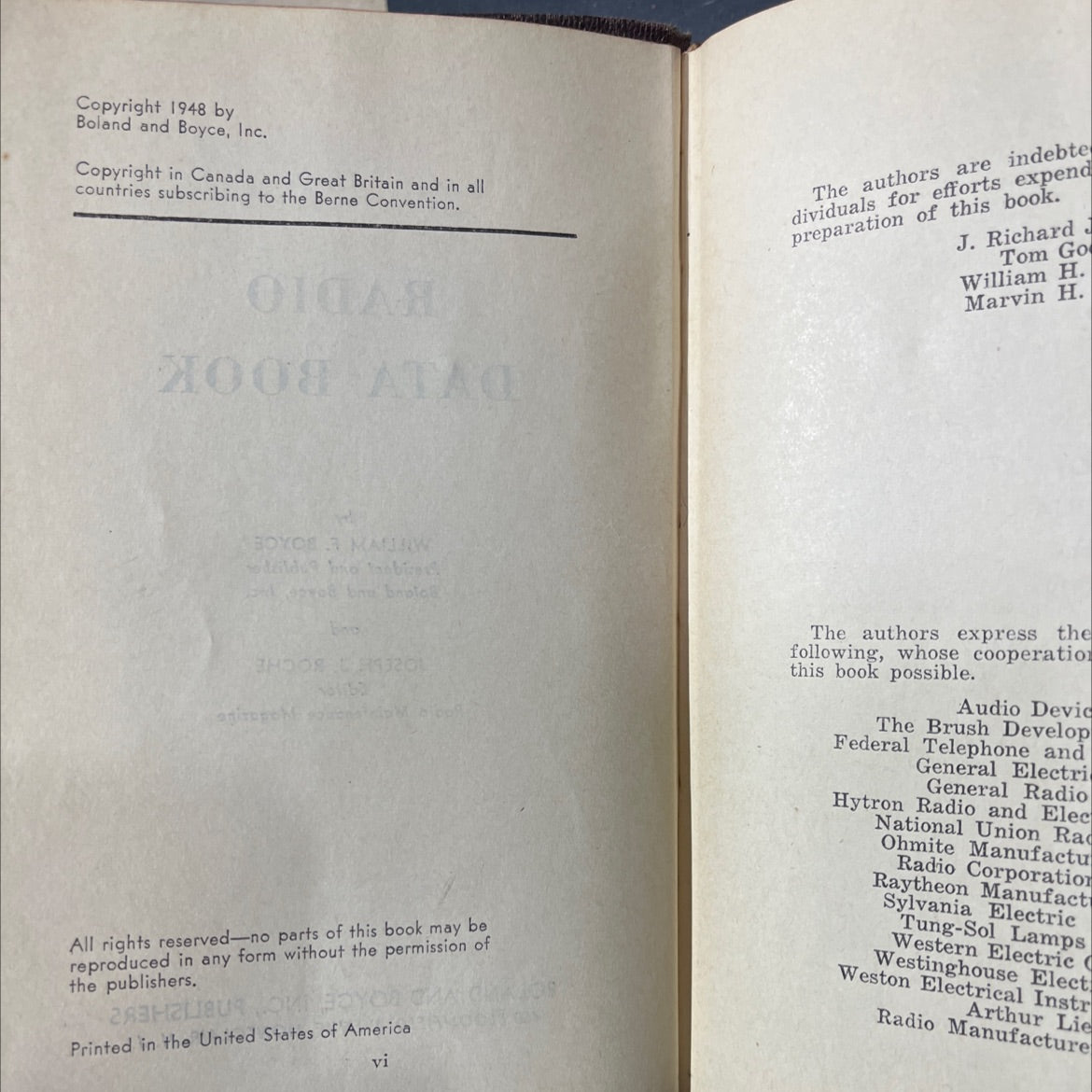 radio data book book, by william f. boyce, joseph j. roche, 1948 Hardcover image 3