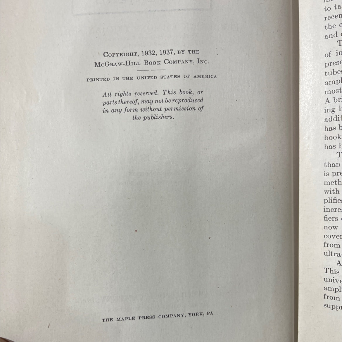 radio engineering book, by frederick emmons terman, 1937 Hardcover image 3