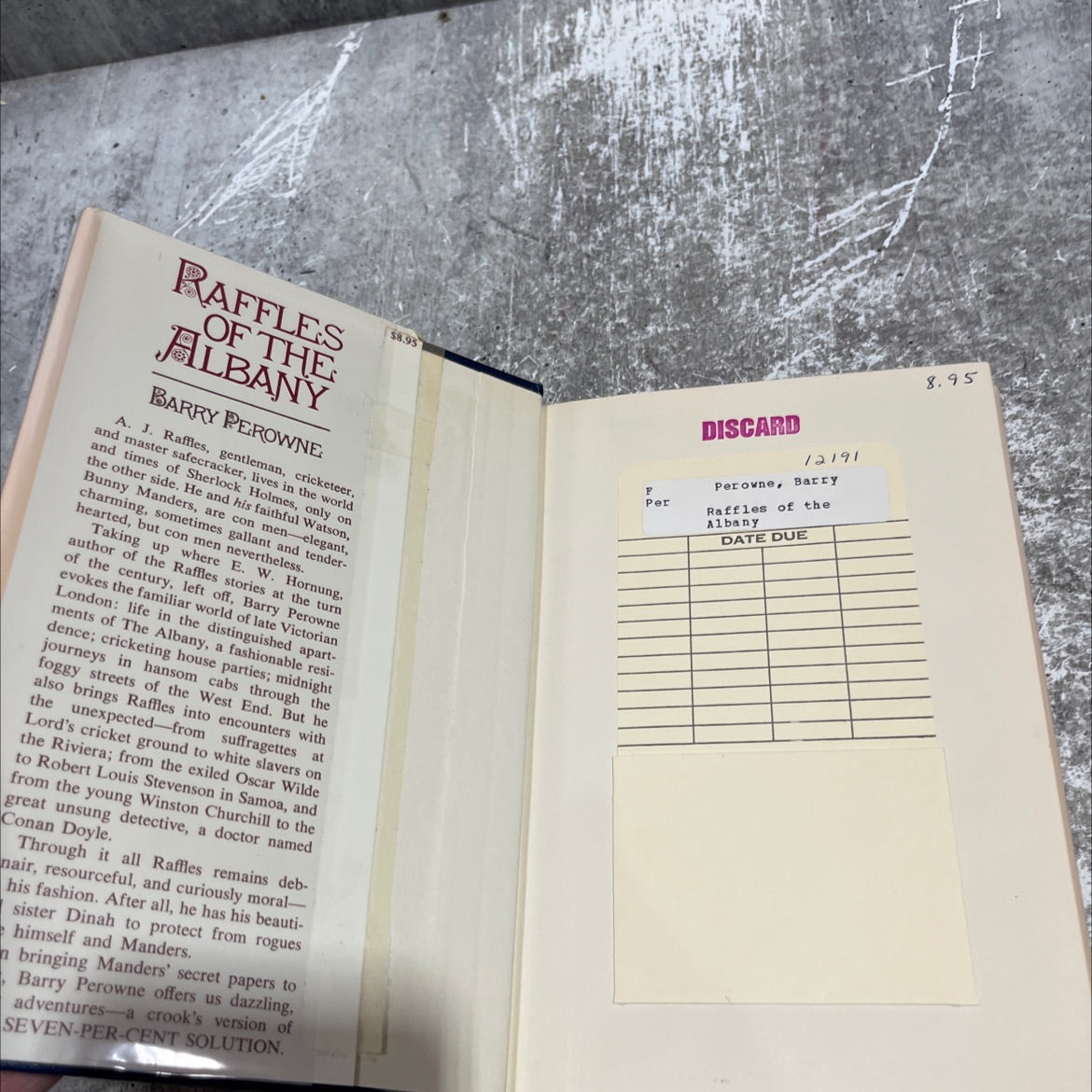 raffles of the albany book, by barry perowne, 1976 Hardcover image 4