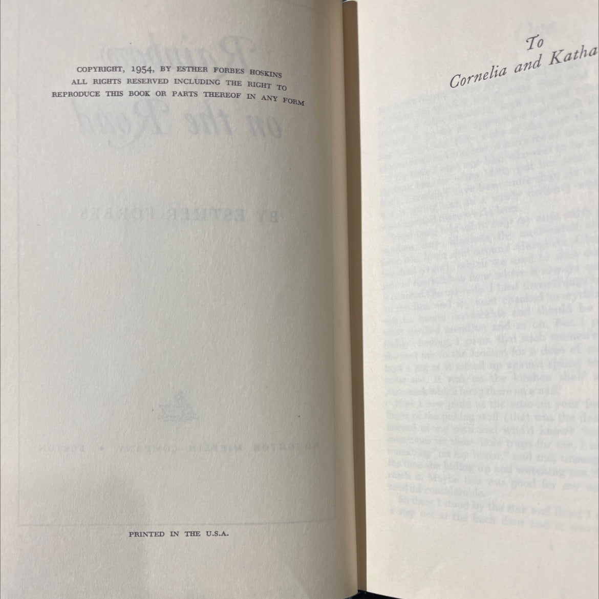 rainbow on the road book, by esther forbes, 1954 Hardcover image 3