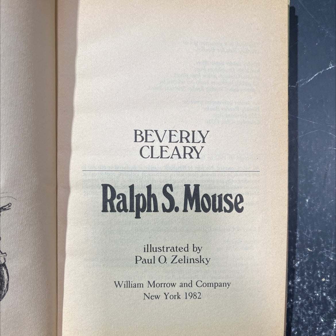 ralph s. mouse book, by beverly cleary, 1982 Hardcover image 2