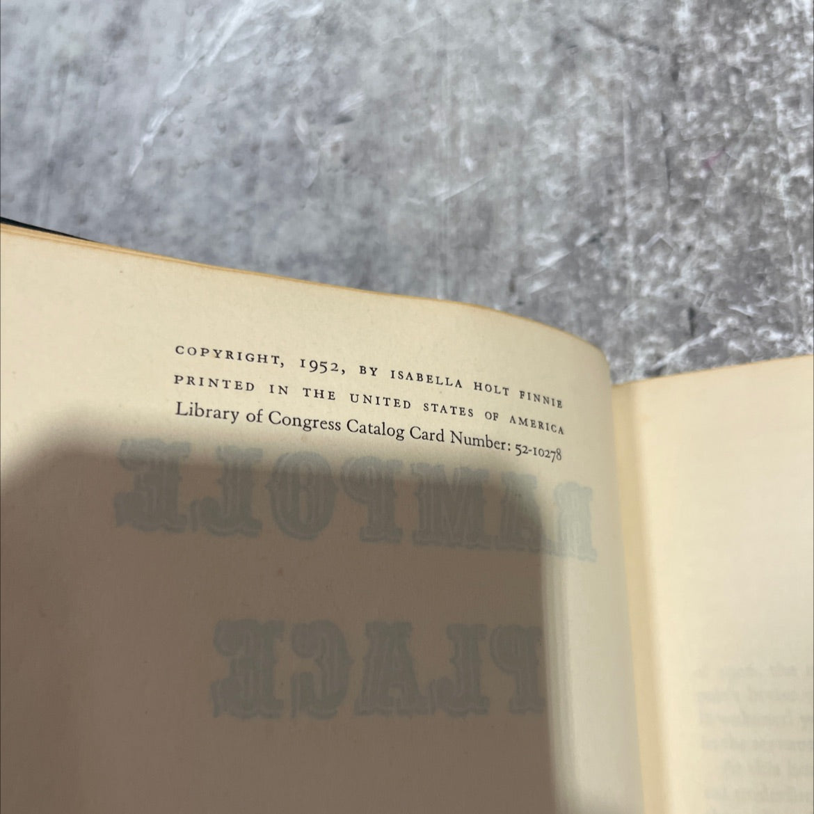 rampole place book, by isabella holt, 1952 Hardcover image 3