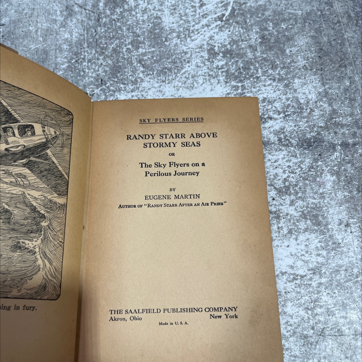 randy starr above stormy seas book, by eugene martin, 1931 Hardcover image 2