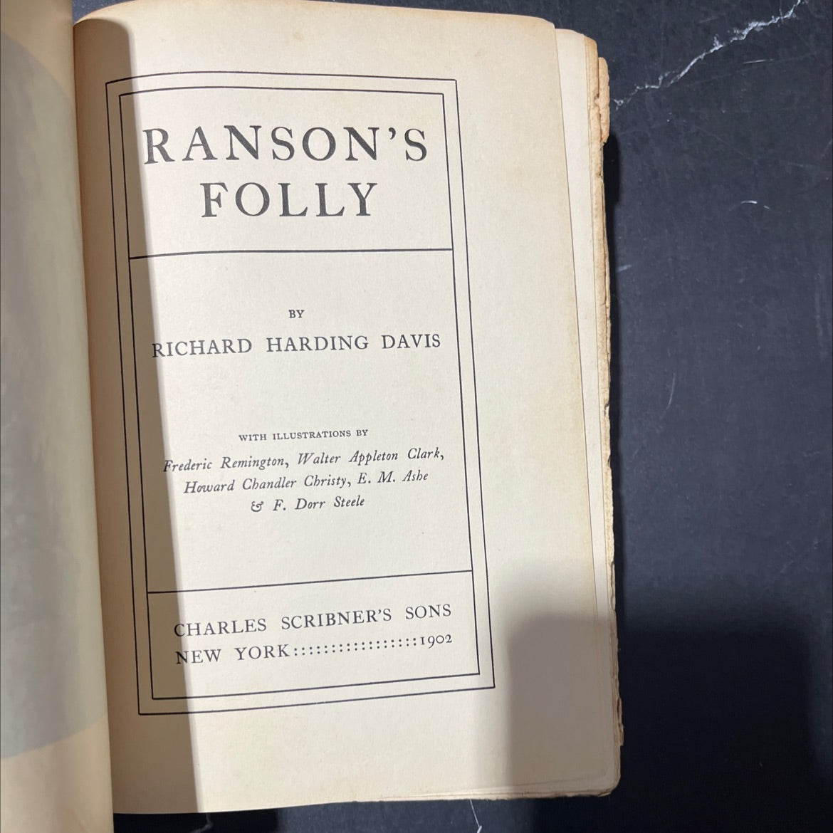 ranson's folly book, by richard harding davis, 1902 Hardcover image 2