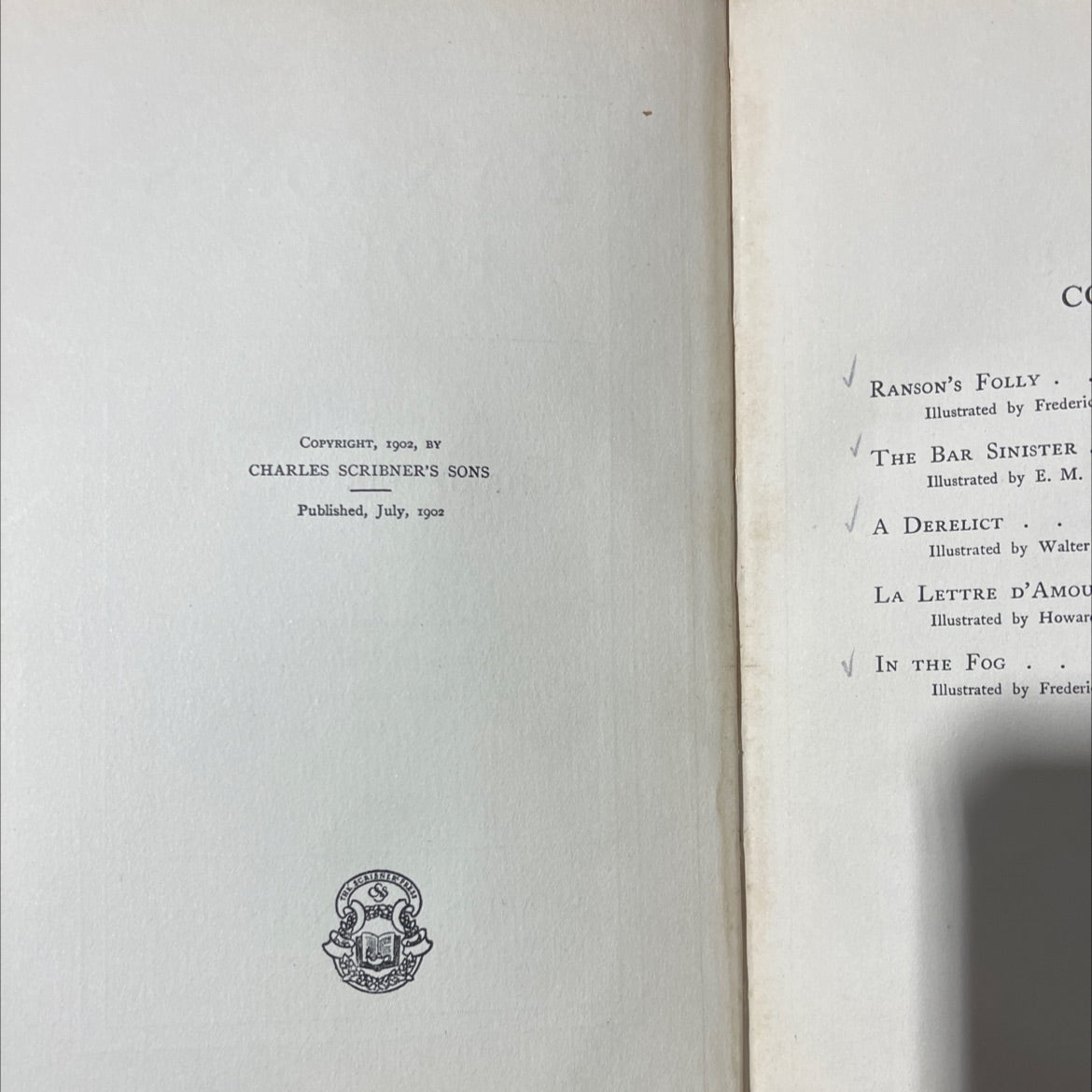 ranson's folly book, by richard harding davis, 1902 Hardcover image 3