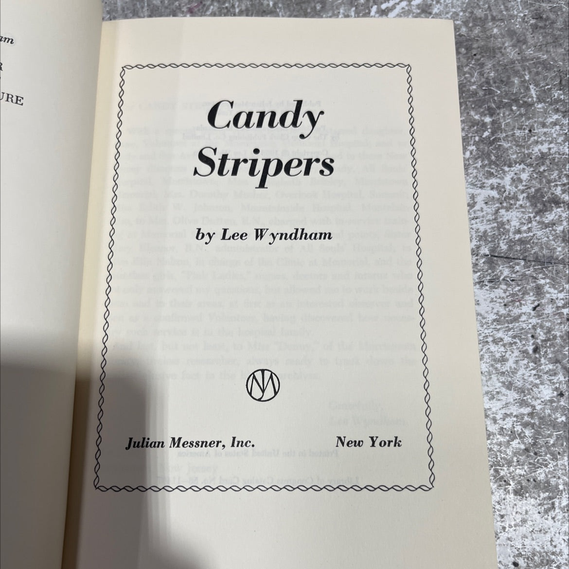 SIGNED re candy stripers book, by Lee Wyndham, 1958 Hardcover, First Edition, Vintage image 2
