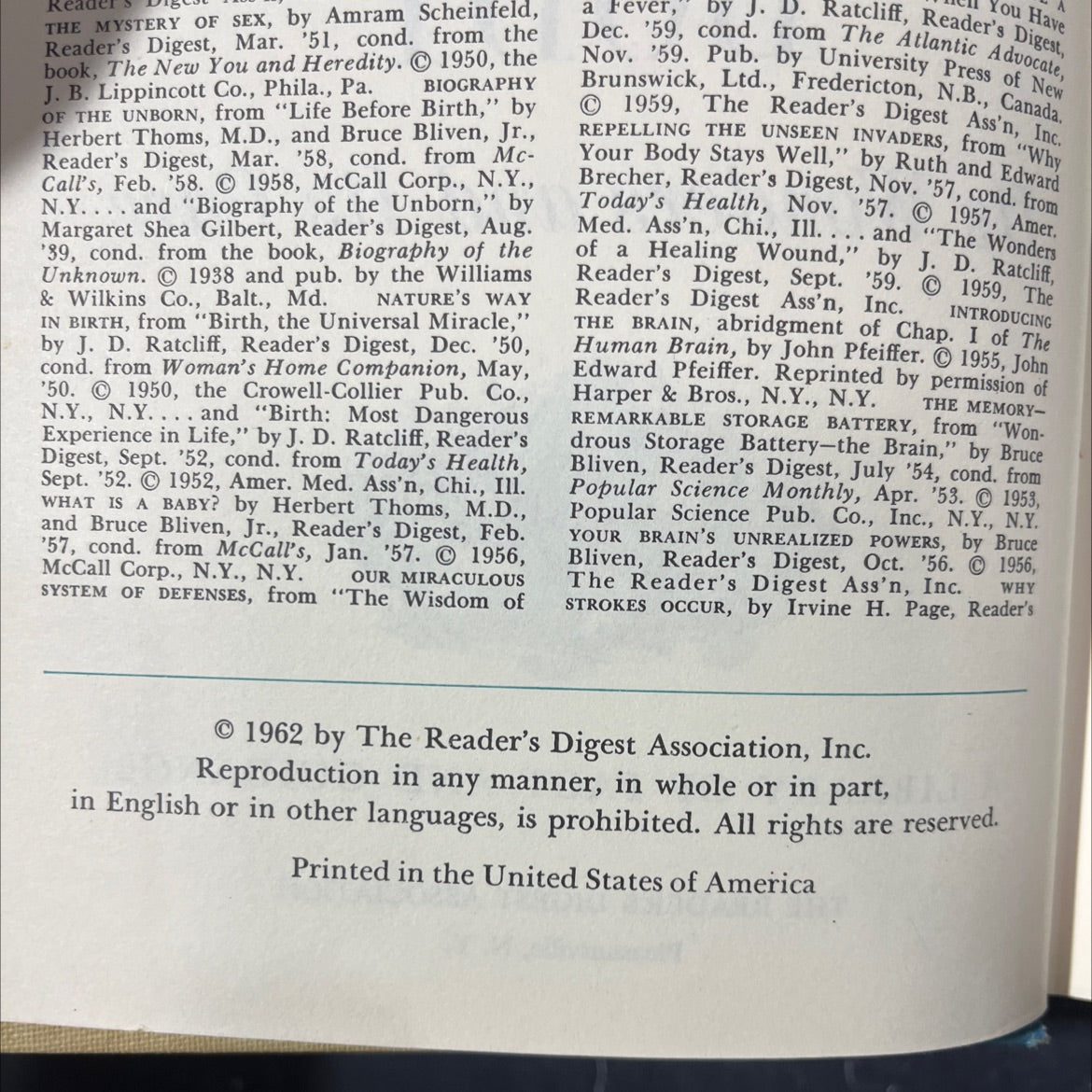 reader's digest our human body its wonders and its care book, by unknown, 1962 Hardcover image 3