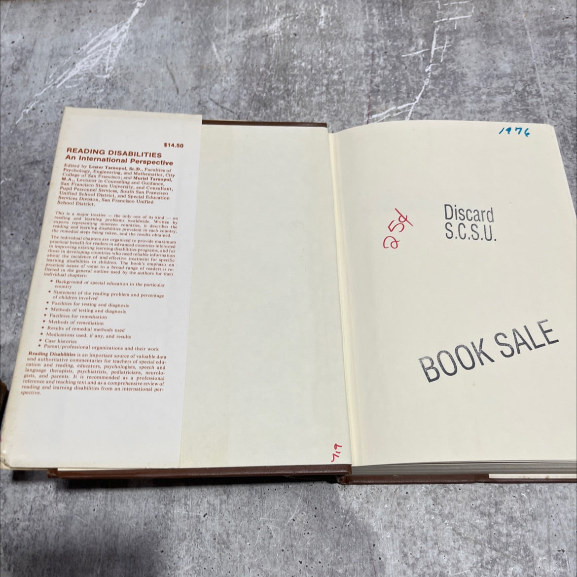 reading disabilities an international perspective book, by lester tarnopol, muriel tarnopol, 1976 Hardcover image 4