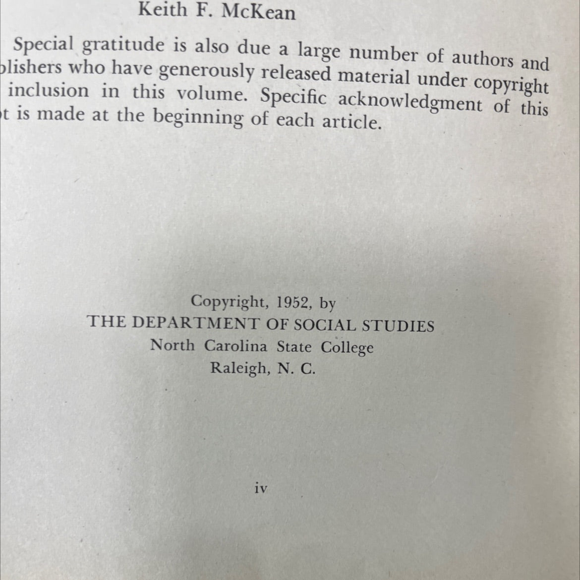 readings for contemporary civilization book, by Keith F. McKean, 1952 Hardcover image 3