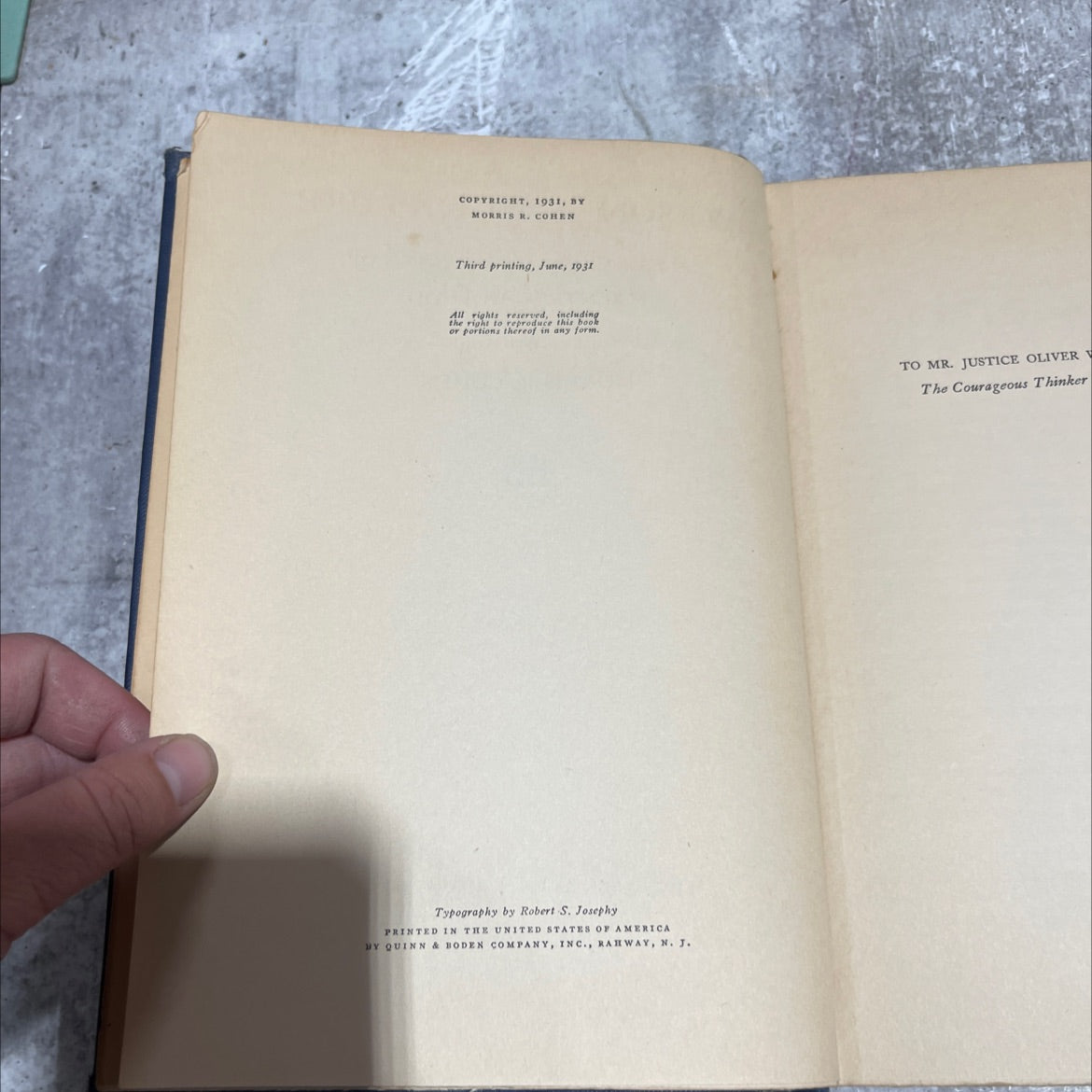 reason and nature an essay on the meaning of scientific method book, by morris r. cohen, 1931 Hardcover image 3
