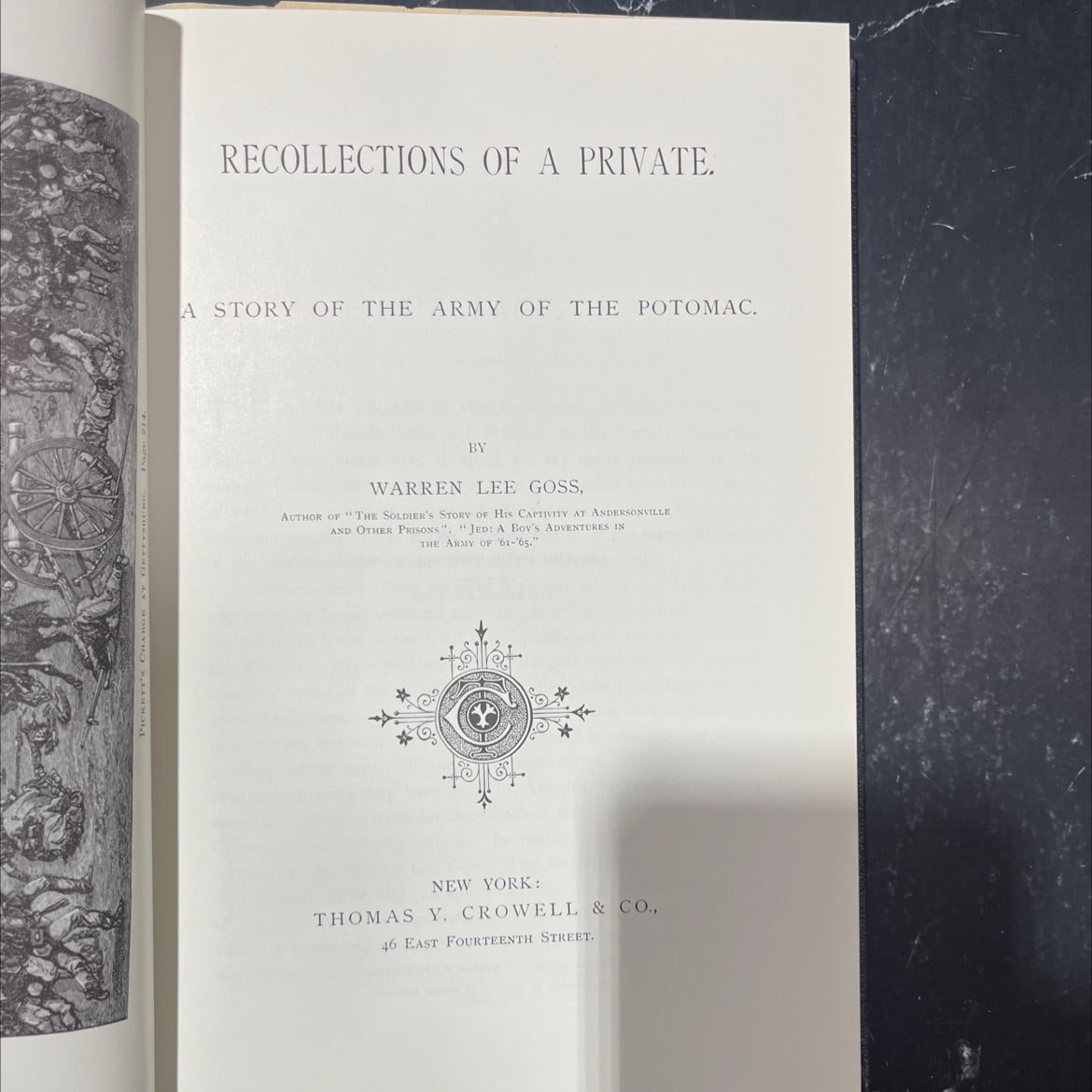recollections of a private. a story of the army of the potomac. book, by warren lee goss, 1984 Leather image 2