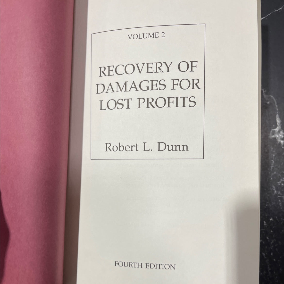 recovery of damages for lost profits book, by Robert L. Dunn, 1992 Hardcover image 2