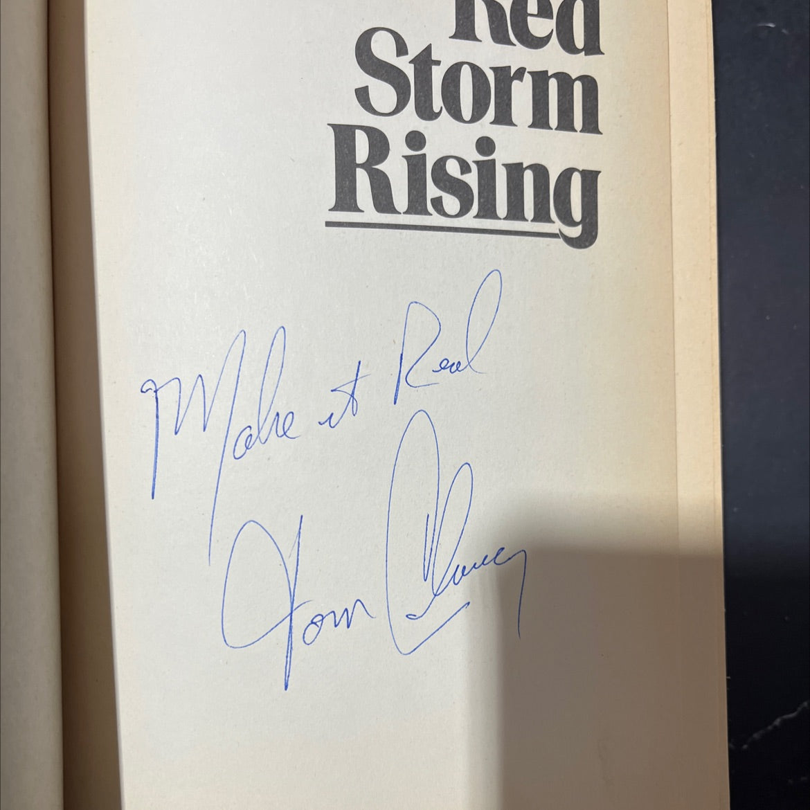 SIGNED red storm rising book, by Tom Clancy, 1986 Hardcover image 4