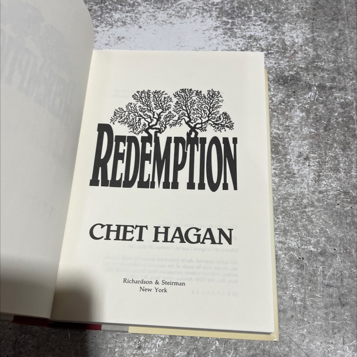 redemption book, by chet hagan, 1988 Hardcover image 2